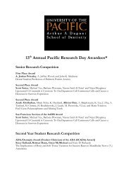 13th Annual Pacific Research Day Awardees*