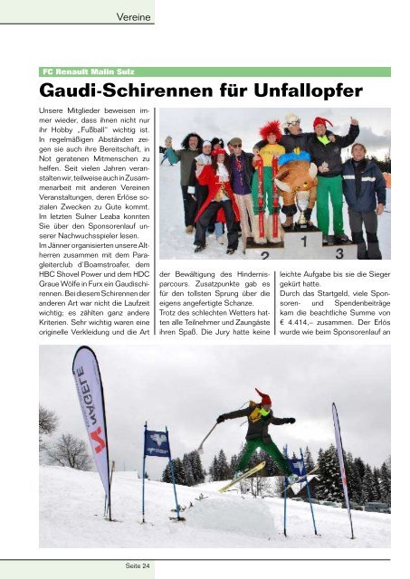 Gemeindezeitung 1/12 - Gemeinde Sulz