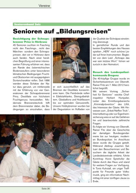 Gemeindezeitung 1/12 - Gemeinde Sulz