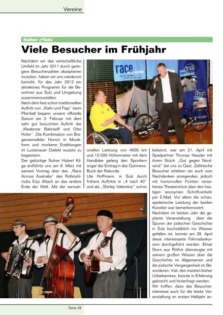 Gemeindezeitung 1/12 - Gemeinde Sulz