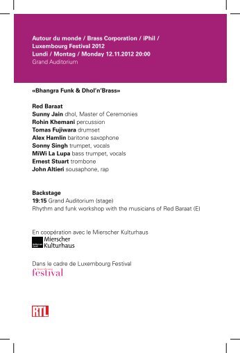 Programme du soir (PDF) - Philharmonie Luxembourg