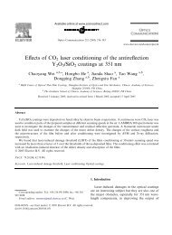 Effects of CO2 laser conditioning of the antireflection Y2O3/SiO2 ...