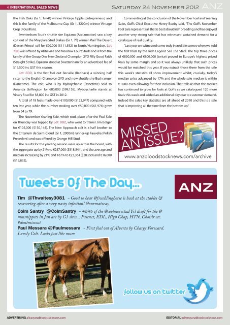 australia - ANZ Bloodstock News