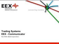 Trading Systems EEX - Communicator - European Energy Exchange