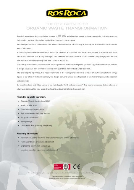 Anaerobic Digestion Technology Information Brochure