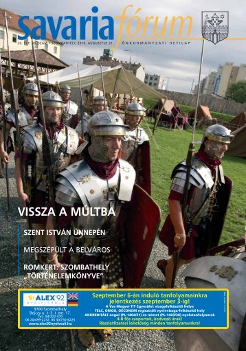 szombathely „történelemkönyve” - Savaria Fórum