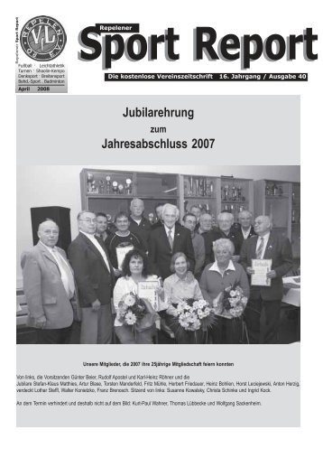 Jubilarehrung Jahresabschluss 2007 - Shaolin Kempo VfL 08 ...