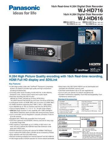 WJ-HD716 WJ-HD616 - Panasonic