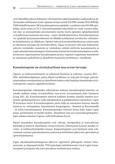 Nuotiotulilla-Keskustelua Lapin aikuiskoulutuksesta