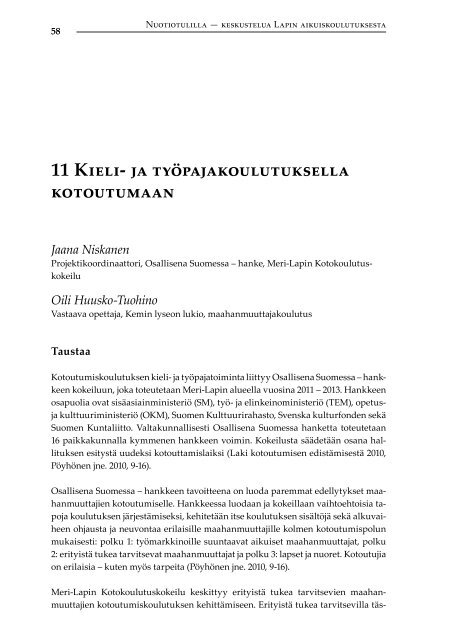 Nuotiotulilla-Keskustelua Lapin aikuiskoulutuksesta