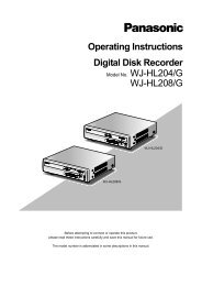 Operating Instructions Digital Disk Recorder WJ-HL208/G