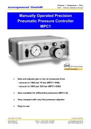 Manually Operated Precision Pneumatic Pressure Controller MPC1