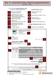 Musterrechnung - die 11 erforderlichen Rechnungsmerkmale