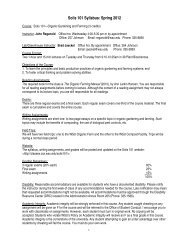 Soils 101 Syllabus: Spring 2012