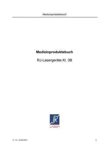 Medizinproduktebuch - RJ Laser