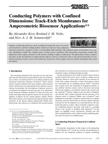 Conducting Polymers with Confined Dimensions: Track-Etch ...