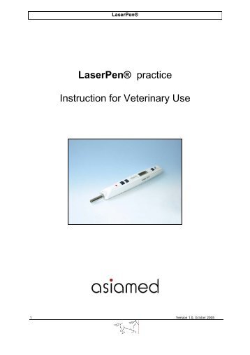 LaserPen® practice Instruction for Veterinary Use - RJ Laser