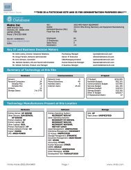 site profiles - Harte-Hanks CI Technology Database CITDB, Tech ...