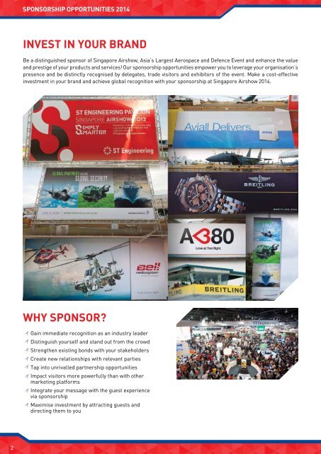 SPONSORSHIP OPPORTUNITIES 2014 - Singapore Airshow