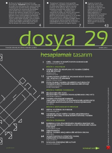 Dosya 29: hesaplamalı tasarım - Mimarlar Odası Ankara Şubesi