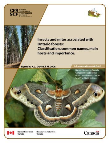 Insects and mites associated with Ontario forests: Classification ...
