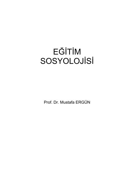 Eğitim Sosyolojisi