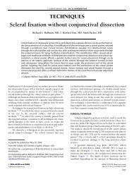 Scleral fixation without conjunctival dissection - Drs. Fine, Hoffman ...