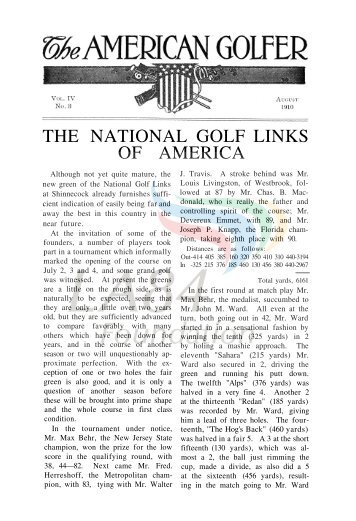 The National Golf Links of America - LA84 Foundation