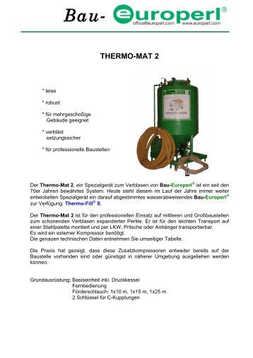 Bau- THERMO-MAT 2 - Europerl