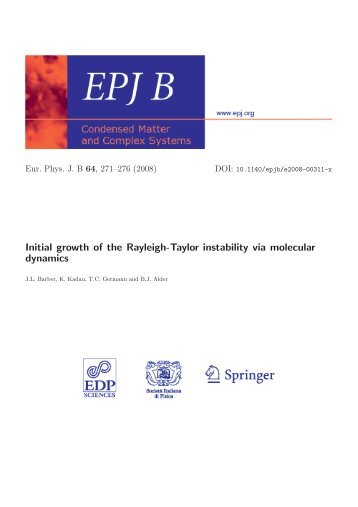 Initial growth of the Rayleigh-Taylor instability via molecular dynamics