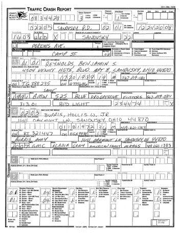 Page 1 OHIO _Hm TRAFFIC CRASH REPORT P UB LIC TIME GF ...