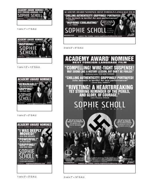 SOPHIE SCHOLL - Zeitgeist Films.