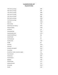 CLASSIFICATION LIST Keyword Index - Web