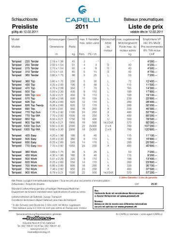 Preisliste Liste de prix 2011 - Emil Frey AG