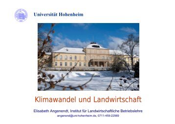 Klimawandel und Landwirtschaft (Präsentation)