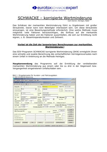 1. Vorwort - Eurotax schwacke expert