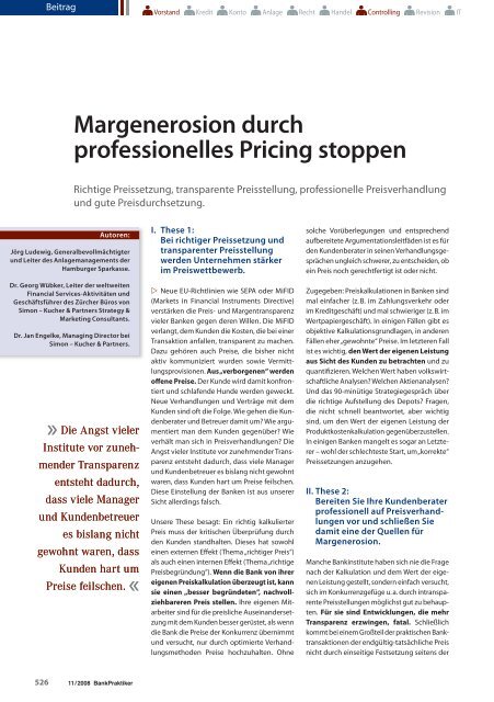 Ausgabe 11 / 2008 - BankPraktiker