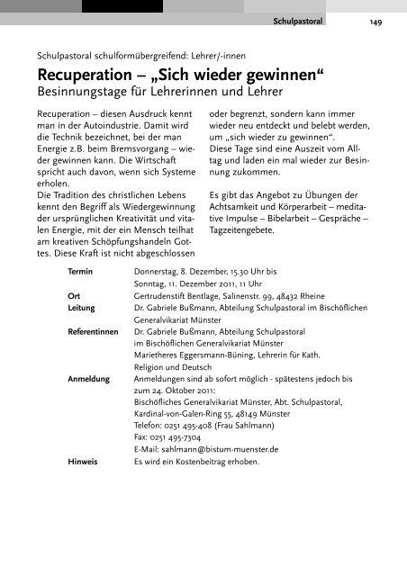 Religionsunterricht - Bistum Münster