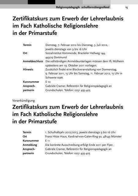 Religionsunterricht - Bistum Münster