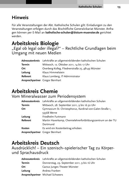 Religionsunterricht - Bistum Münster