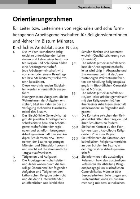 Religionsunterricht - Bistum Münster