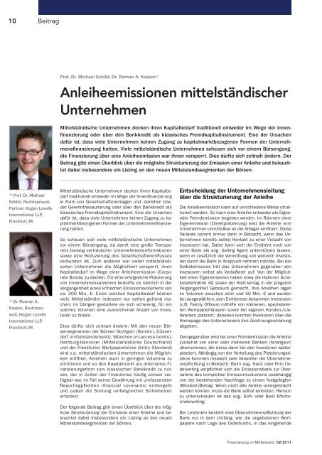 Finanzierung im Mittelstand - BDO