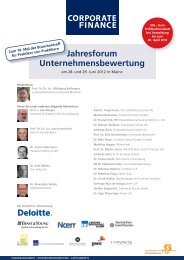 Jahresforum Unternehmensbewertung 2012 - RBS RoeverBroennerSusat