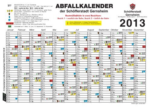 ABFALLKALENDER DER - in Gernsheim