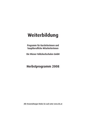 Weiterbildung - Verband Wiener Volksbildung