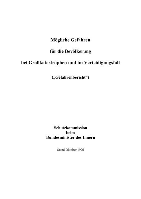 1. Gefahrenbericht (PDF, 135KB) - Schutzkommission