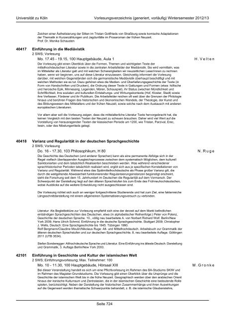 Studium Integrale - koost - Universität zu Köln