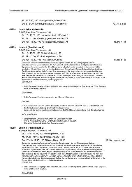 Studium Integrale - koost - Universität zu Köln