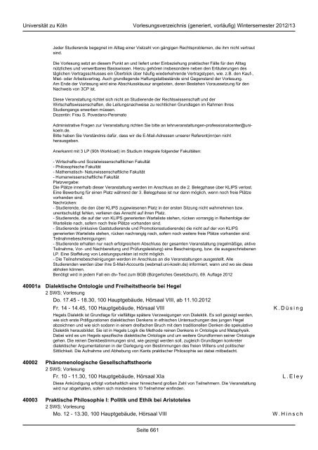 Studium Integrale - koost - Universität zu Köln