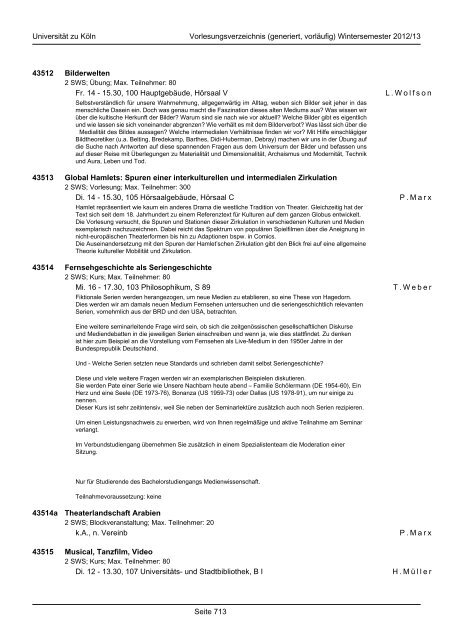 Studium Integrale - koost - Universität zu Köln